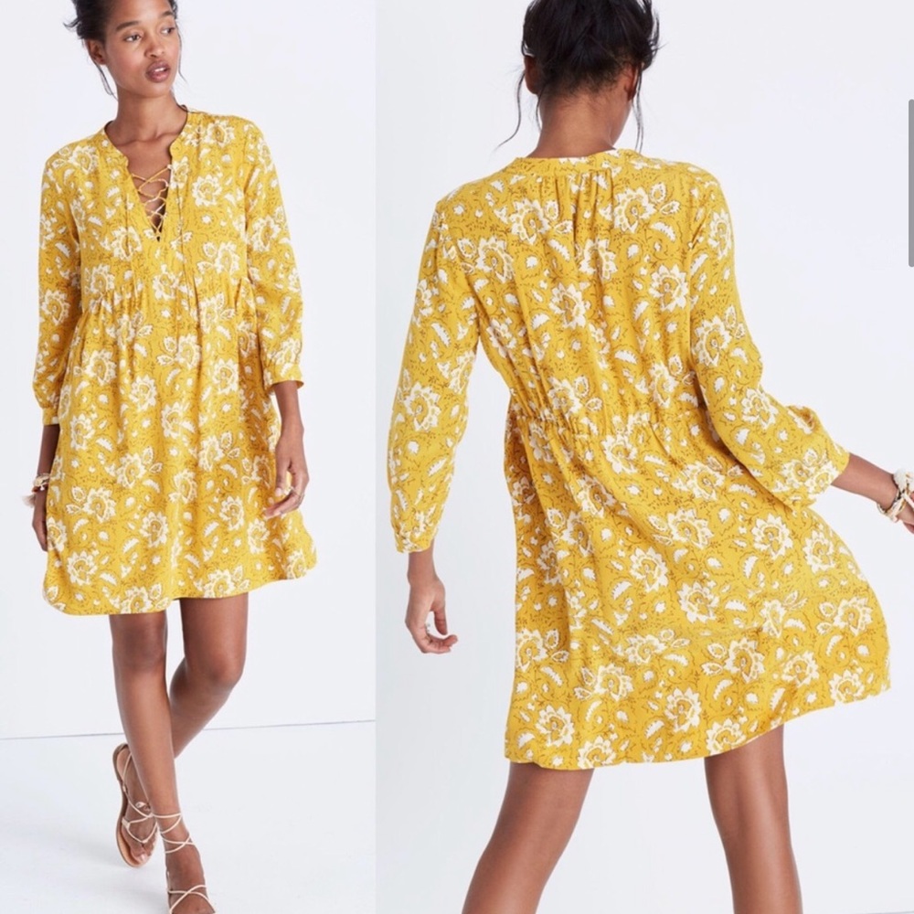 Madewell Lace-Up Hendrix Dress